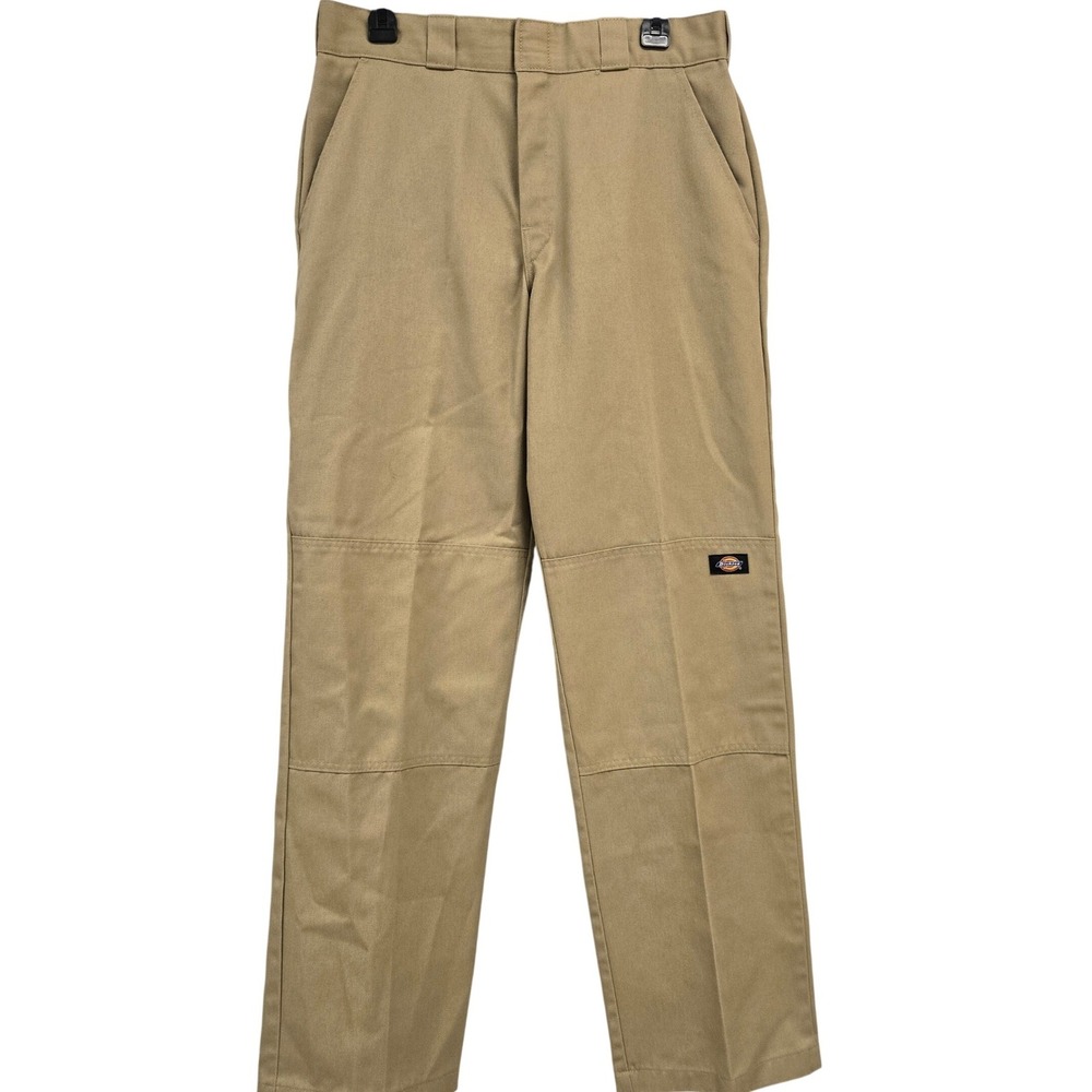 Dickies Mens Relaxed Straight Double Knee Work Pants Khaki Tan WP852MA 34x34